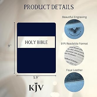 Hope Harbor Personalized Gift Bible with Custom Name Engraved, KJV, Chestnut, Thinline, King James Version, Red Letter Edition, Comfort Print, Faux Leather