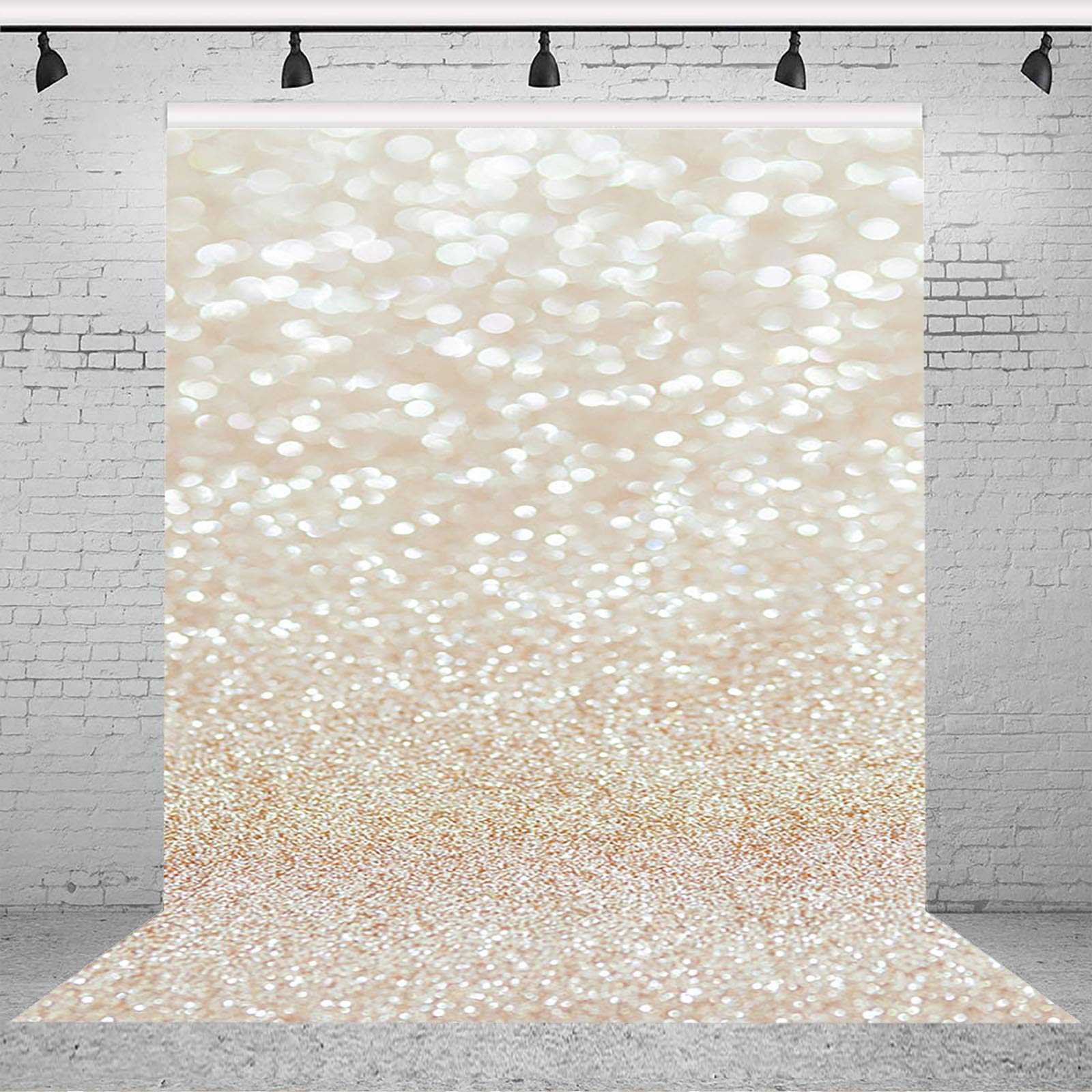Fotohintergrund „Golden Glitter Spots“ – 100x150 Cm, Vinyl, Für Babyparty, Portrait & Studio