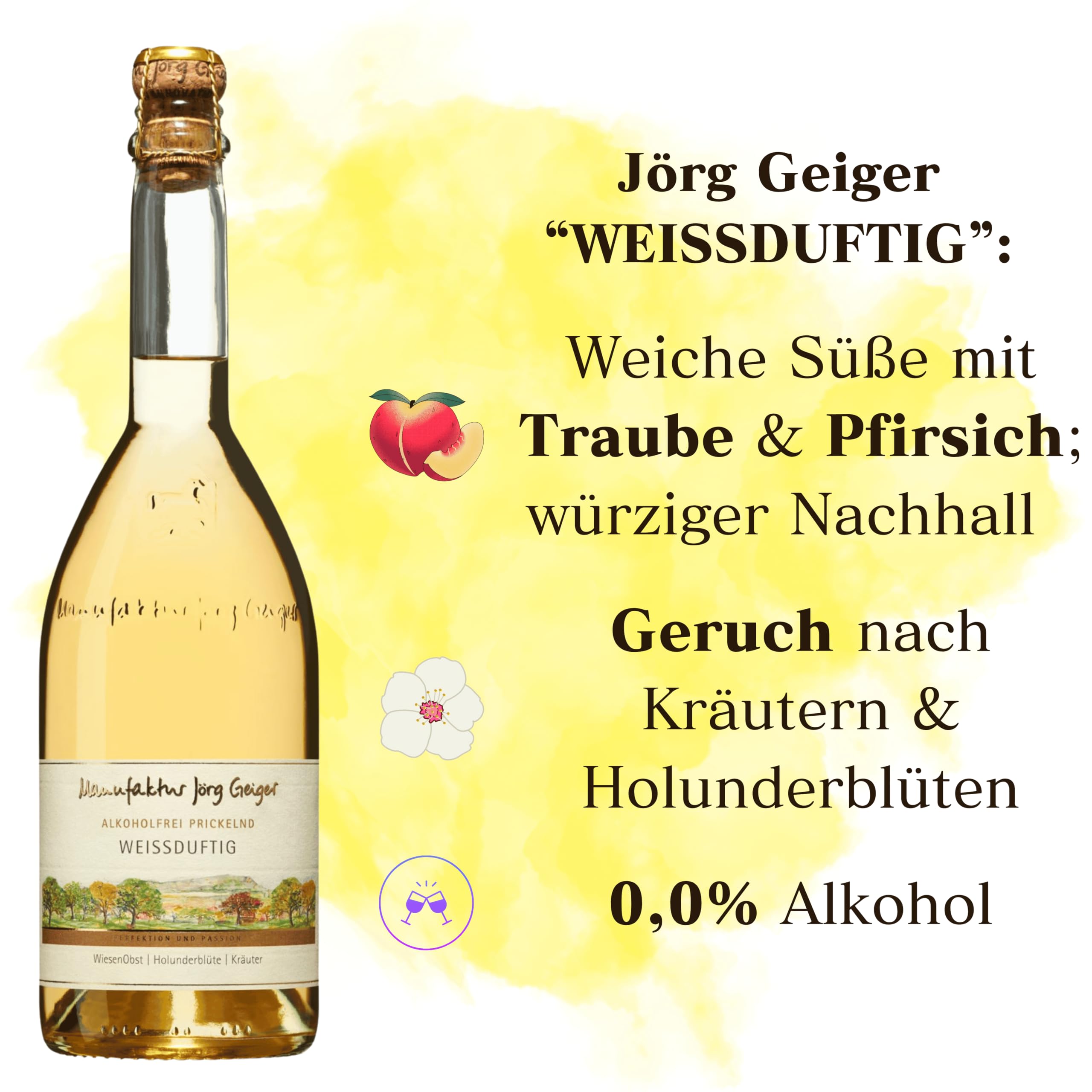 Weißduftig Jörg Geiger Alkoholfrei Prickelnd (6x 0,75l)