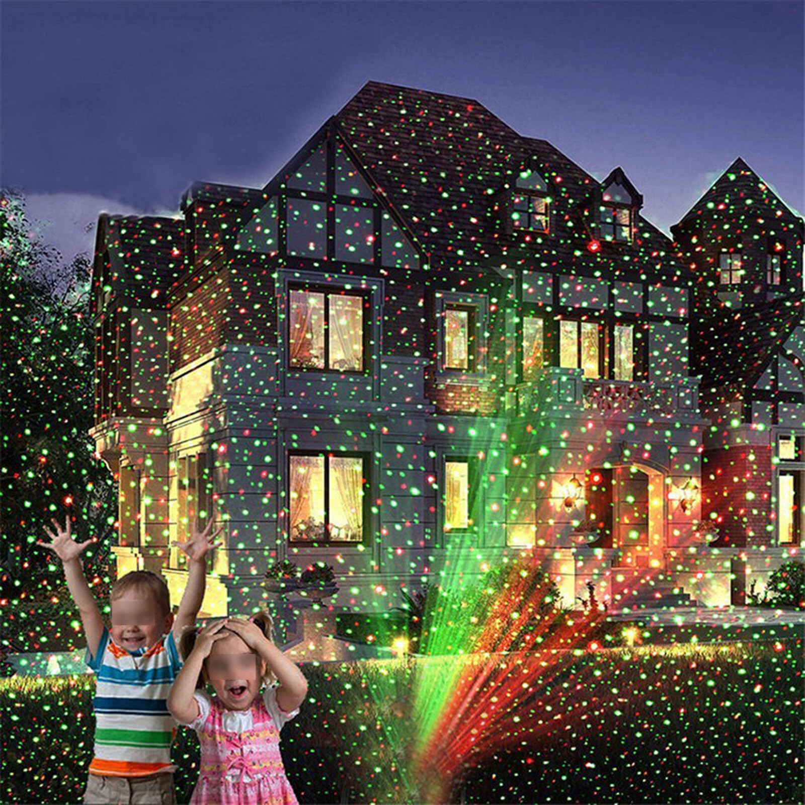 Proiettore solare a LED, proiettore da discoteca per prato e giardino impermeabile IP65, decorazioni paesaggistiche per esterni e illuminazione natalizia