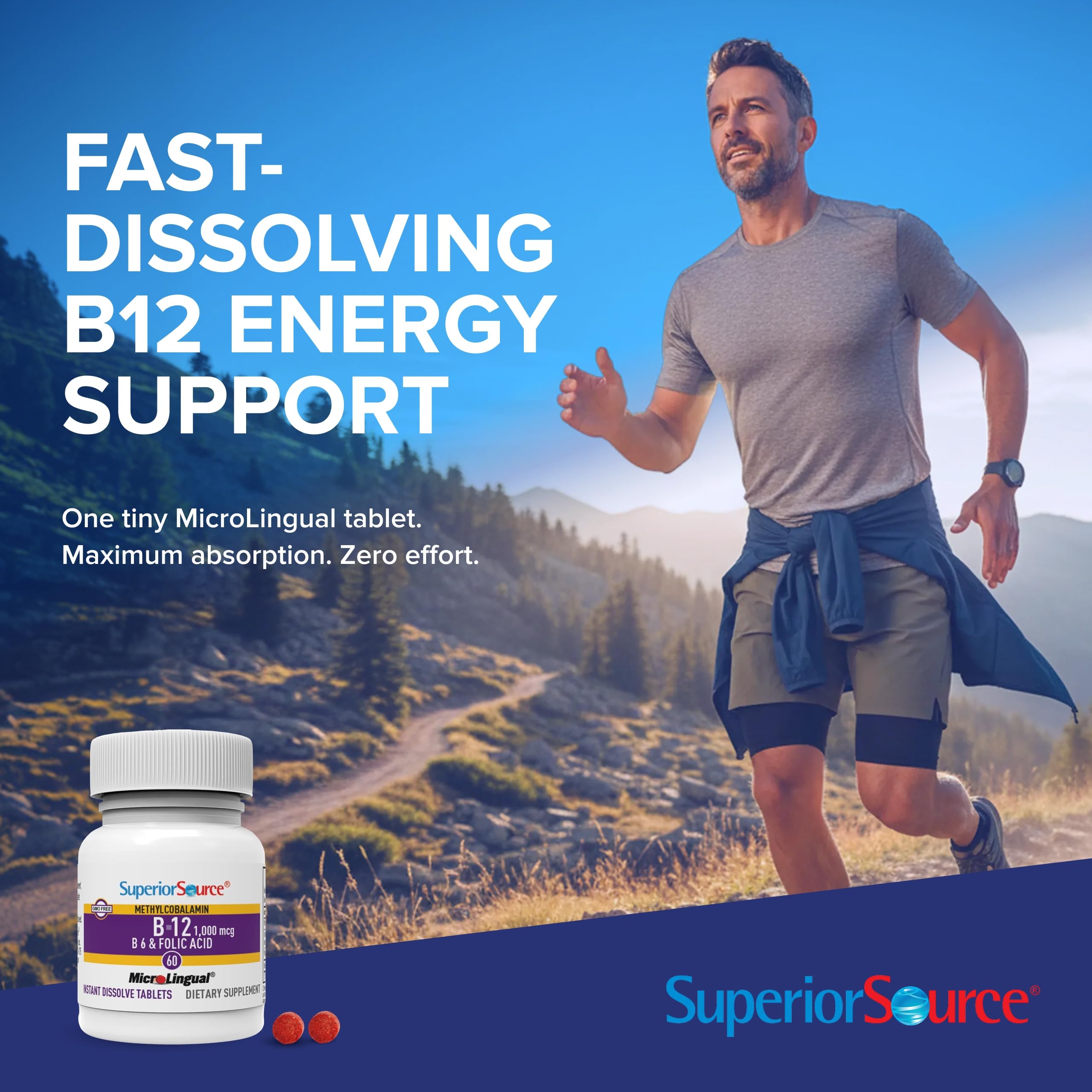 Superior Source Vitamin B-12 1,000 mcg, B-6, Folic Acid 800 mcg, 60 Ct — Amazon image 2