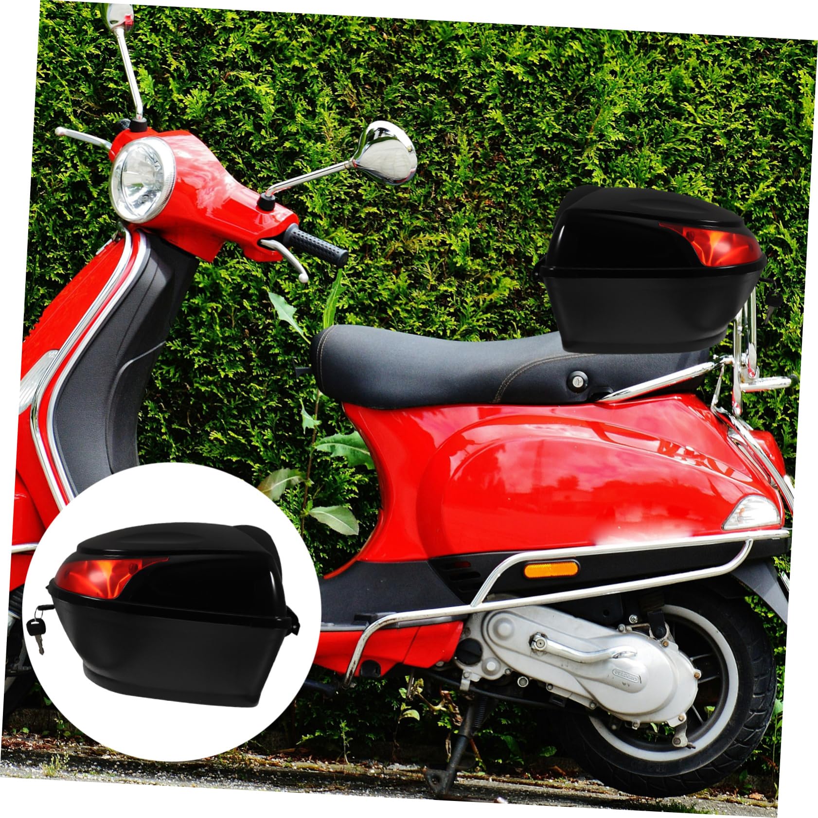 Motorrad Hecktasche Schwarz aus Pp mit Montagesatz