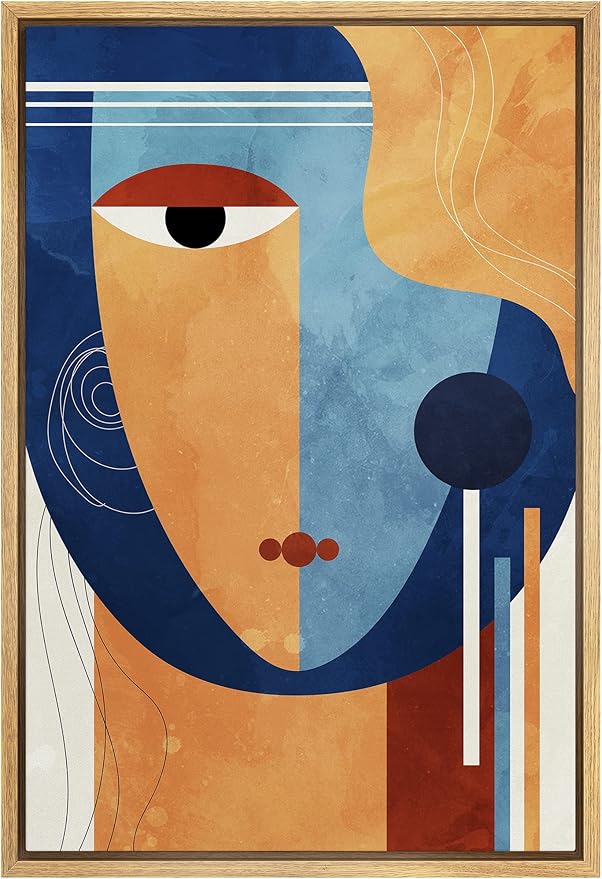 IDEA4WALL Framed Canvas Print Wall Art MidCentury Chic