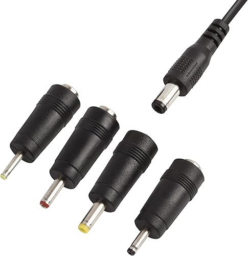 Miniatura 4 de TENINYU Enchufes de CC para pequeños dispositivos electrónicos y dispositivos, conector universal de 0.217 x 0.083 in a 4 enchufes de 0.157 x 0.067