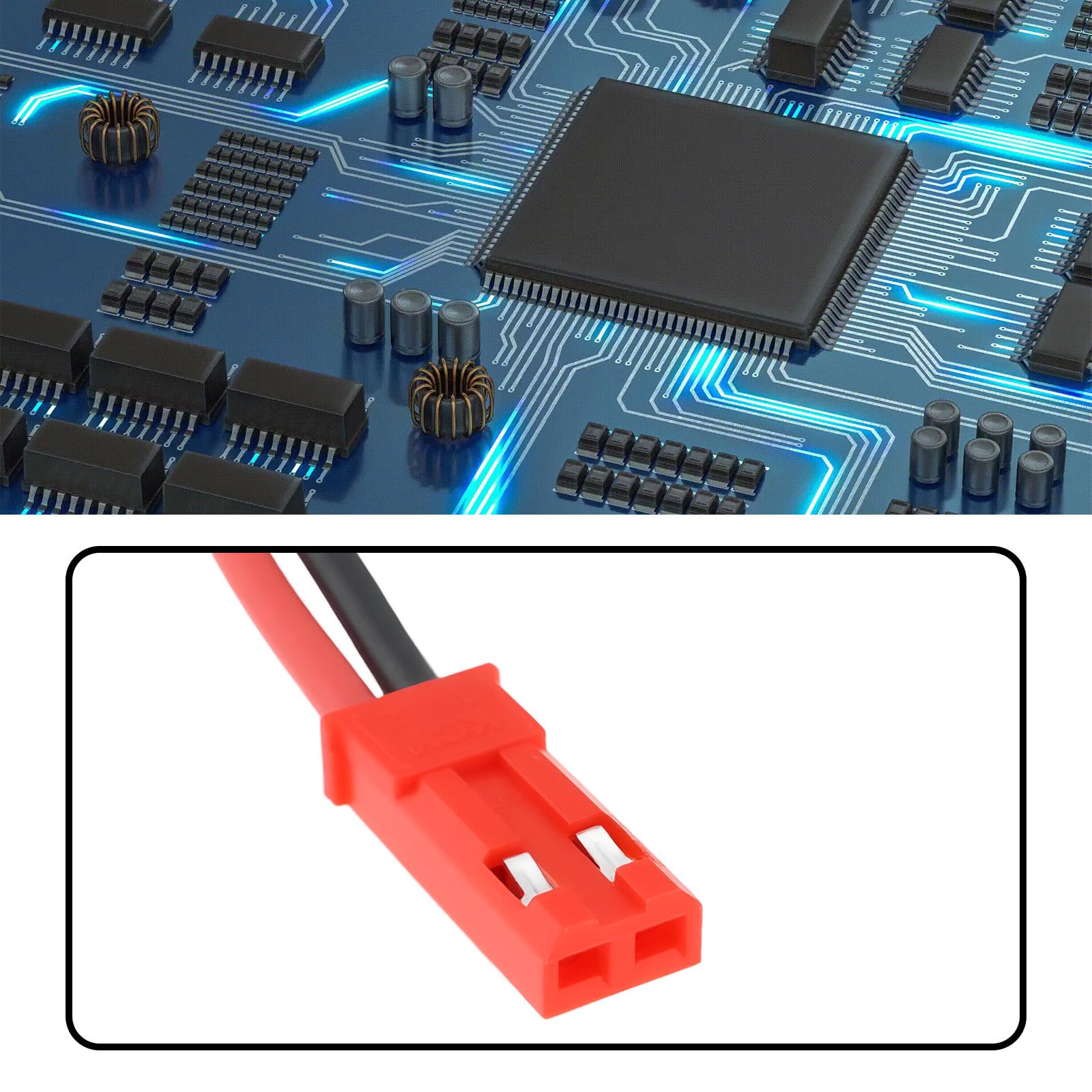 YINETTECH Electronic RC Switch with LED Status Display 3.7-27 Volt for 1-6S Lipo Supports High-Current Receivers - Image 3