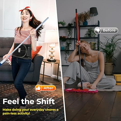 Miniatura 4 de ZOYER Soporte de espalda para alivio del dolor, corrección de postura, soporte de espalda de talla grande, fajas para hombres y mujeres de Trabajo