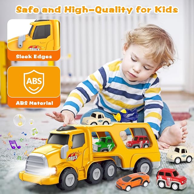 Foto 4 de 7 de RDDAIPE 9 en 1 Camiones de Juguete con Luces y Sonidos para Niños y Niñas 3-10 Años - Regalo