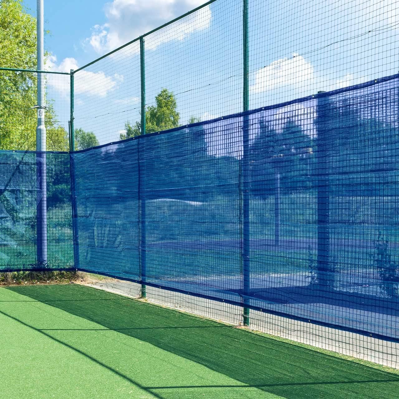 Vermont Tennis Court Wind Screen - 50% Shade | 6’ x 60 or 6’ x 40’ Tennis Court Shade Cover – Green, Navy or Black [Optional Logo]