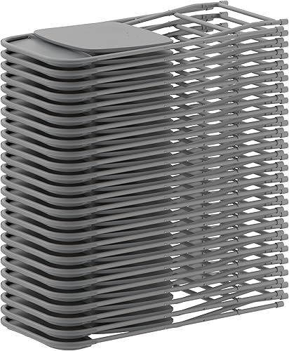 Vista 187 de Flash Furniture Hercules - Silla plegable comercial grande y alta, extraancha, capacidad de 650 libras de plástico duradero, color negro, paquete