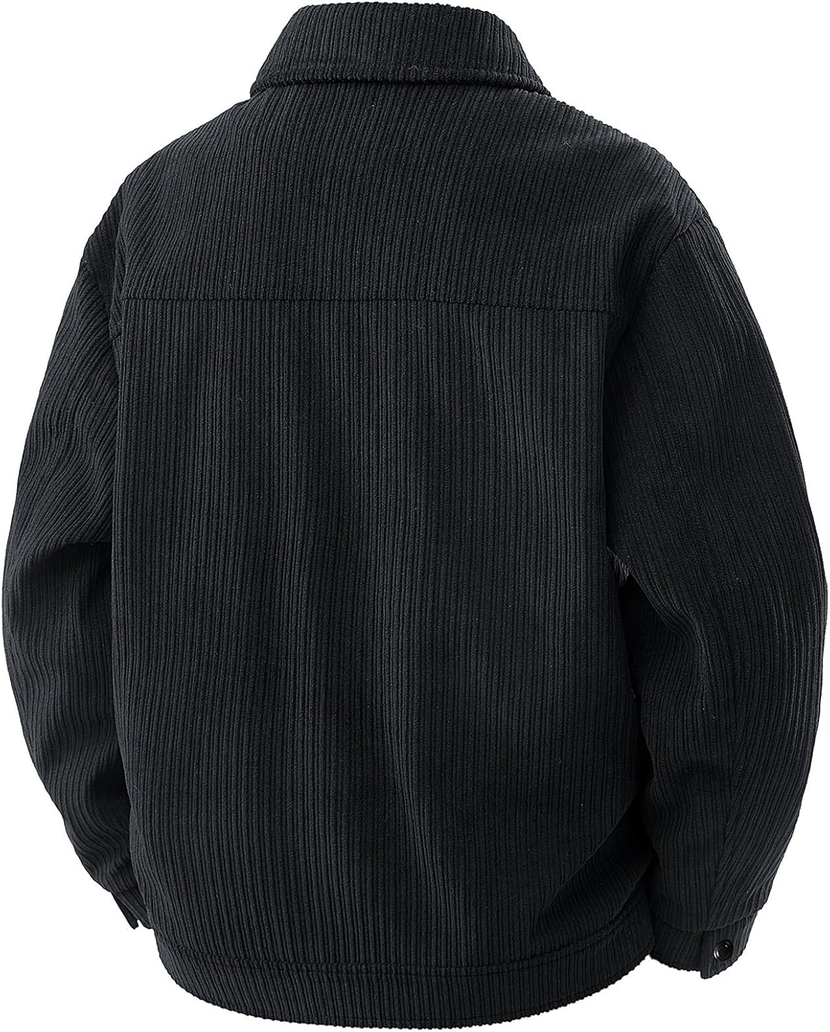 Men's Winter Corduroy Jackets Button Down Casual Long Sleeve Lapel Jacket Vintage Coats With Pockets, M-3XL