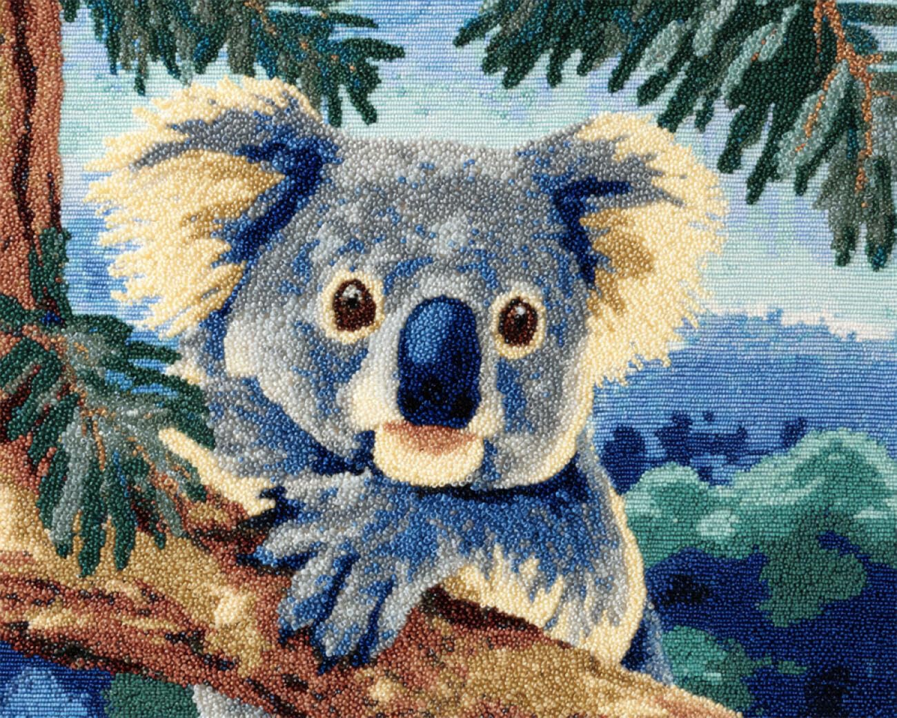 AxiangziK Animal DIY Latch Hook Rugs Kits Cartoon Koala Latch Hook Kits for Beginners，Seniors，3D DIY Enthusiasts Rug Making Set 35x46in