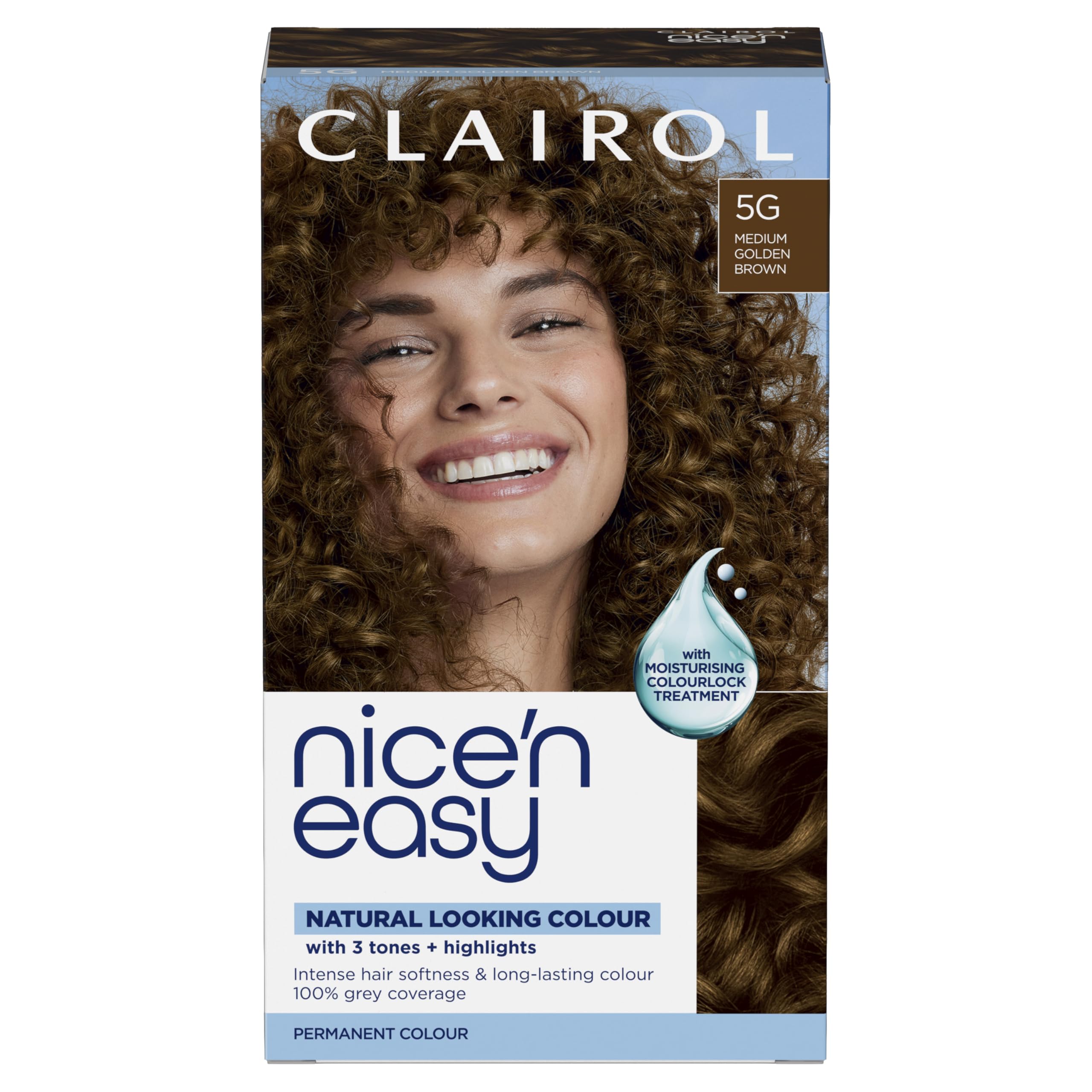 Clairol Brown Nice'n Easy Crã¨Me, Natural Looking Oil Infused Permanent Hair Dye, 5G Medium Golden