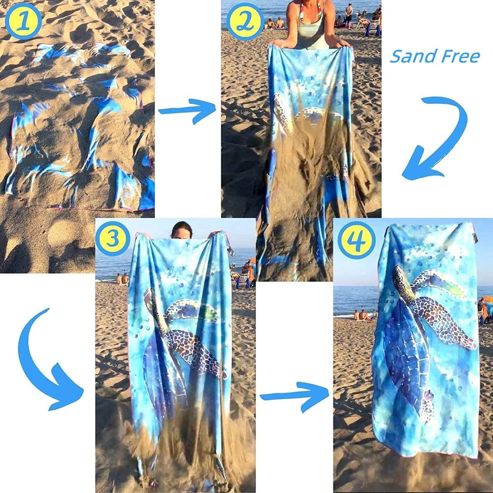 Bonsai Tree Giraffe Beach Towel - Microfiber, Quick Dry, Sand Free, 30x60 Inches, Fun Design For Kids & Adults