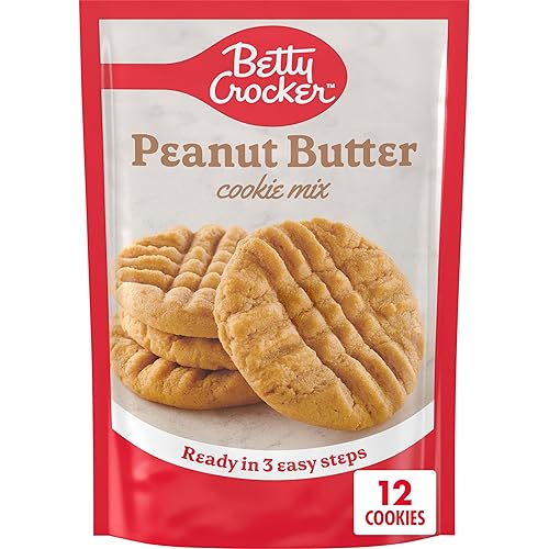 Betty Crocker Peanut Butter Cookie Mix, Makes twelve (12) 2-inch Cookies, 7.2 oz. - Peanut-Butter - 7.2 Ounce (Pack of 1)