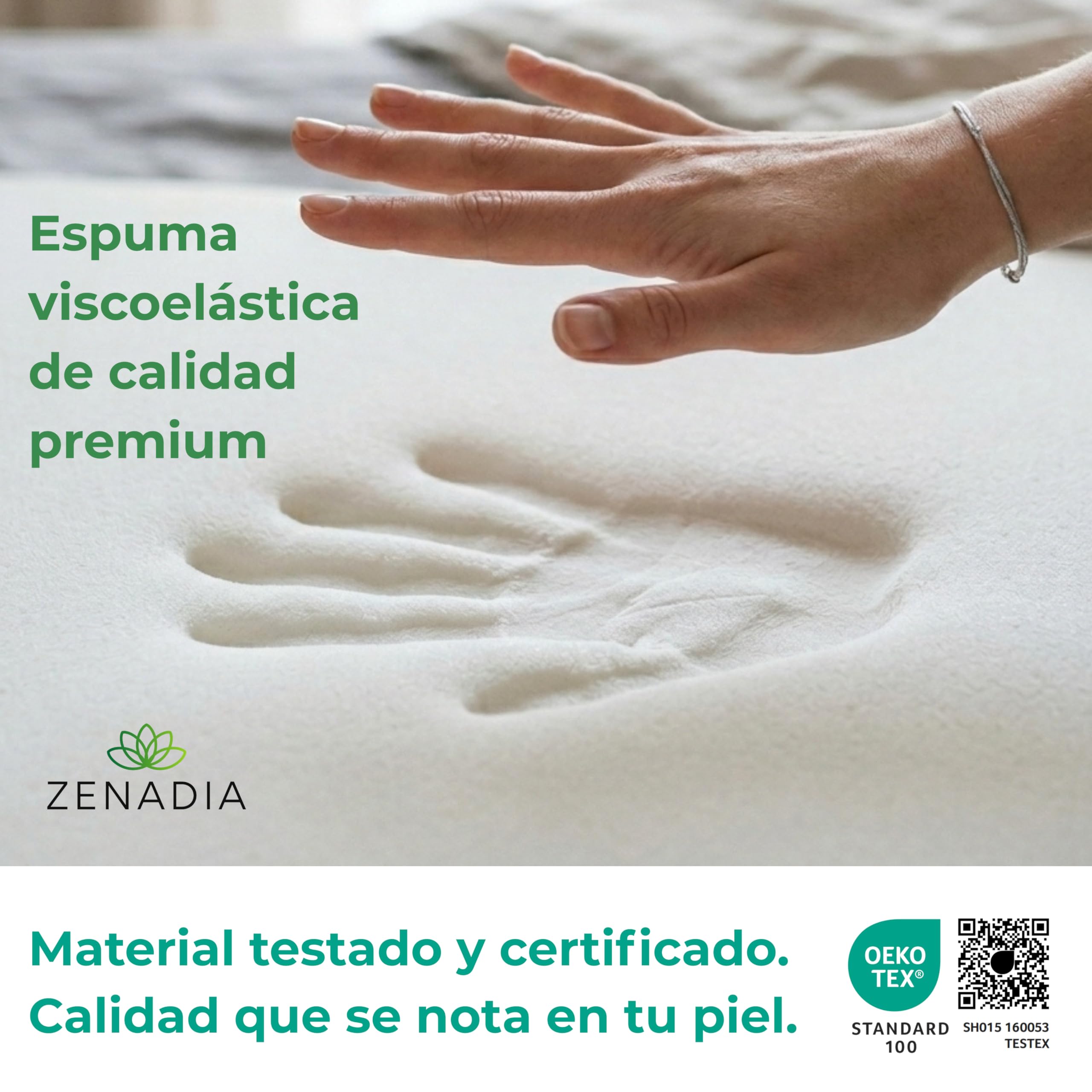 Almohada Cervicales y Cuello, Almohada Antironquidos, Almohada Viscoelastica, Almohada Dormir de Lado, Memory Foam, Almohada Ortopédica Cervical