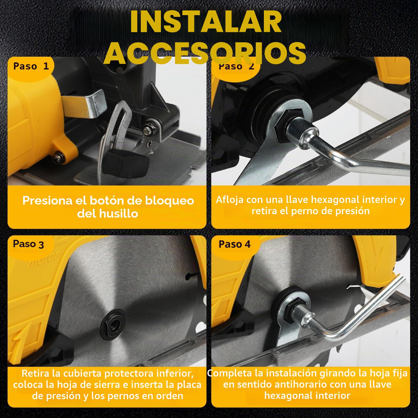 Roadtime Sierra circular de 7 pulgadas para DeWalt de 20 V (sin baterías) | mini sierra circular profesional con 1 hoja de sierra de 180 x 60, ideal para madera, metal blando, plástico