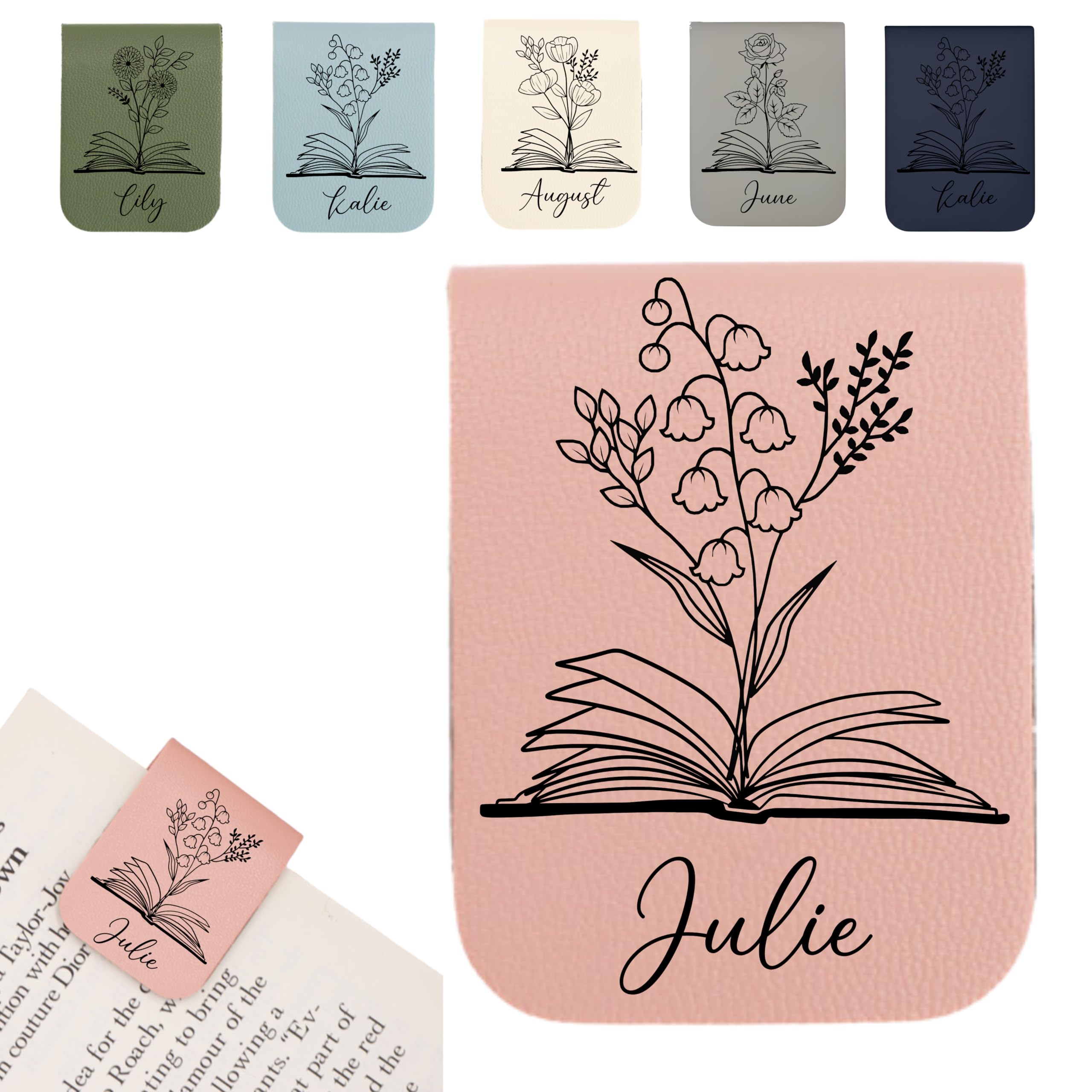 Lunea Magnetic Personalised Bookmark – Custom Name Magnetic Page Marker for Books, Journals & Bibles – Unique Gift for Book Lovers, Readers & Students