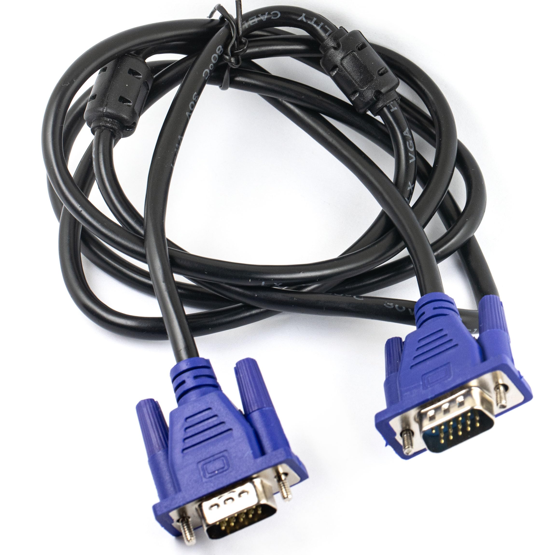 jujinglobal 2pcs for VGA to VGA Video Cable 4.4FT (1.35 Meters) Extension Adapter Socket for PC Monitor Computer Screen Port Projector