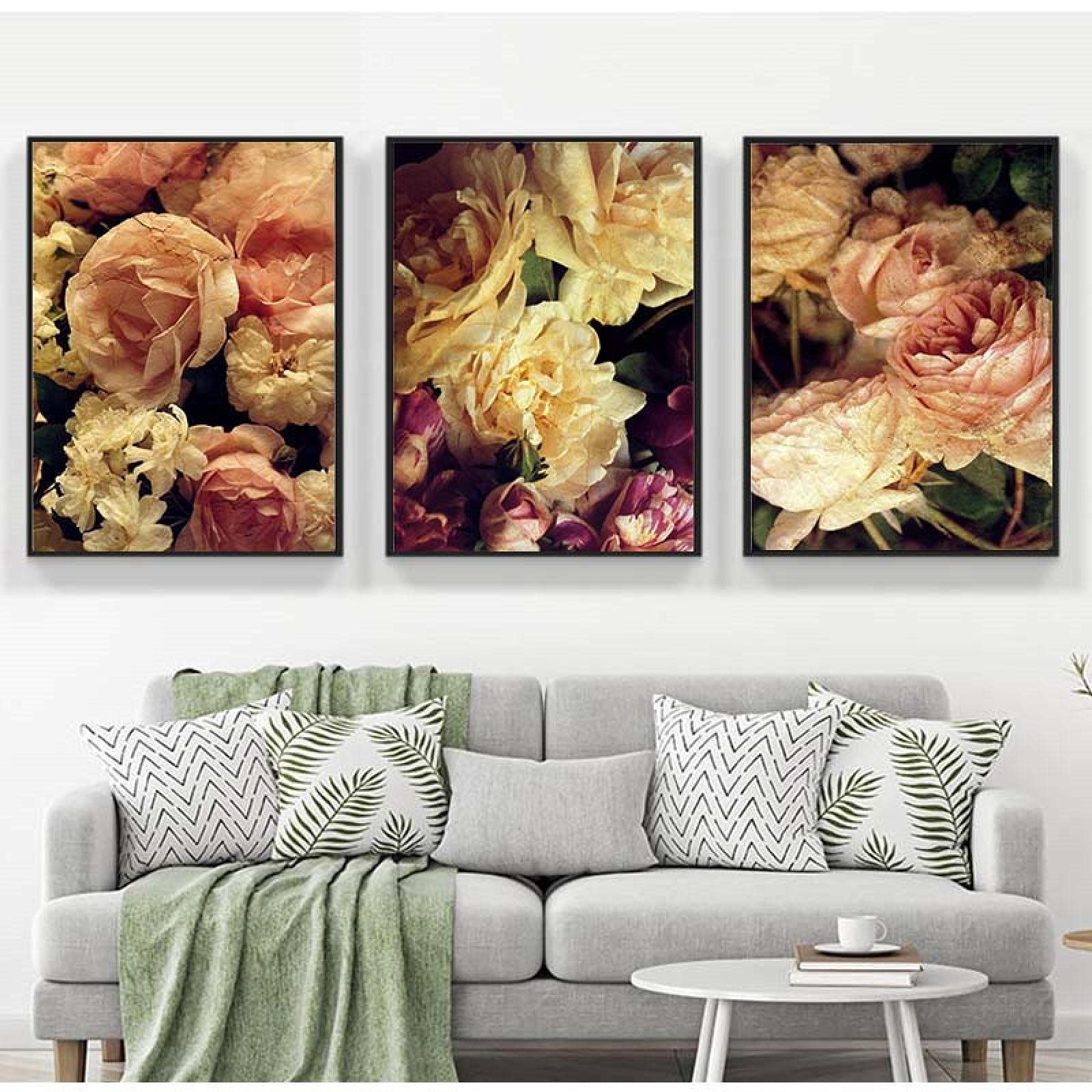 Toile murale pivoine rose 60x90 impression haute définition - 8
