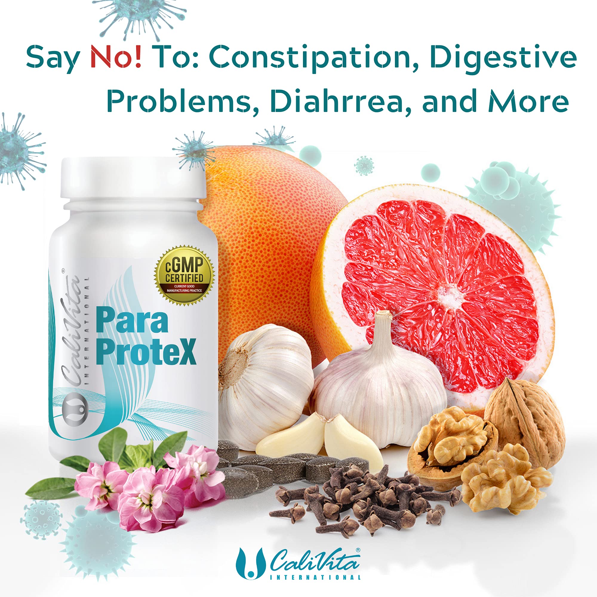 ParaProtex Intestinal Parasite Cleanse Tablets Natural Vegan Detox