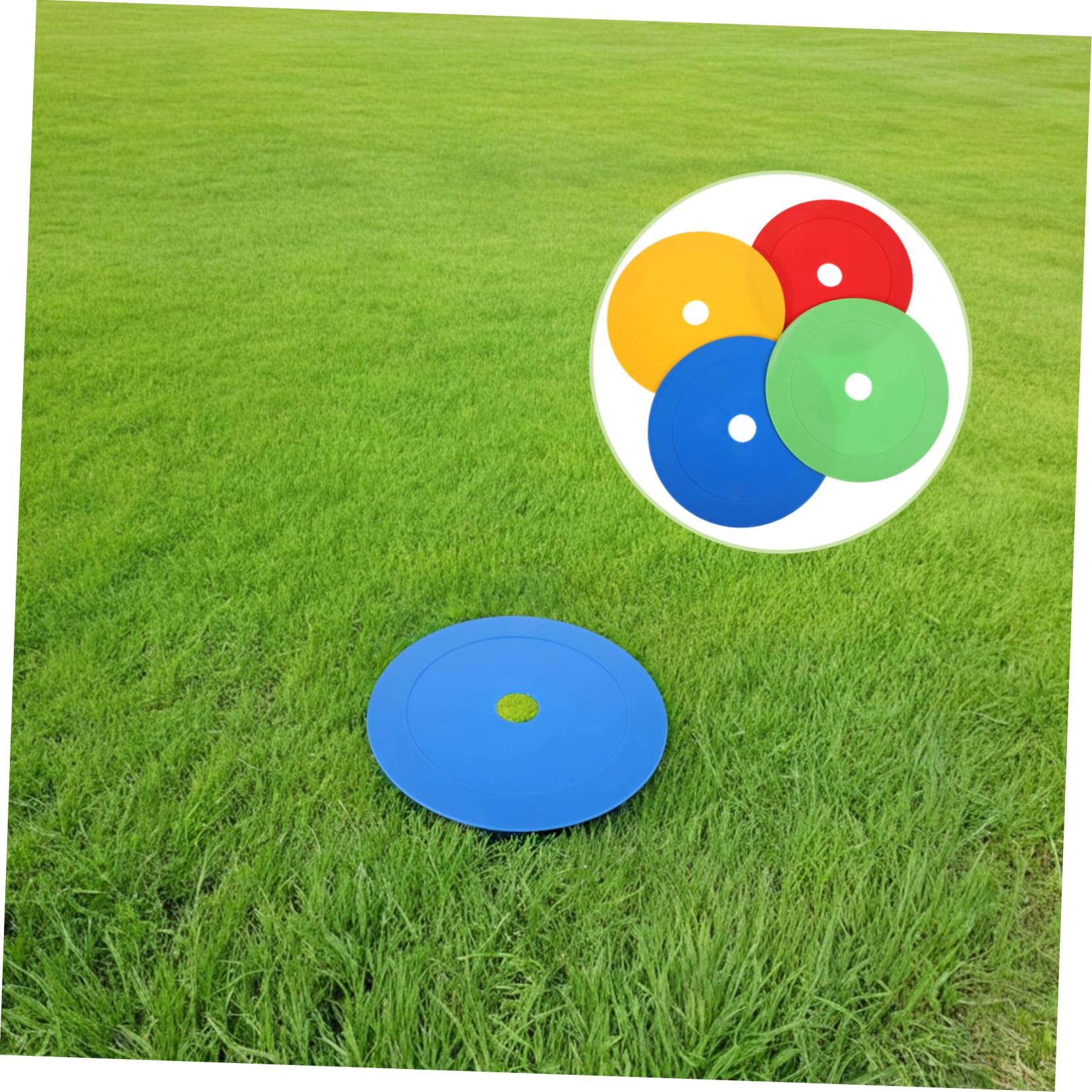 Abaodam 25 pièces Disques De Marquage Antidérapants pour Entraînement Football Lot Disques Ronds Colorés