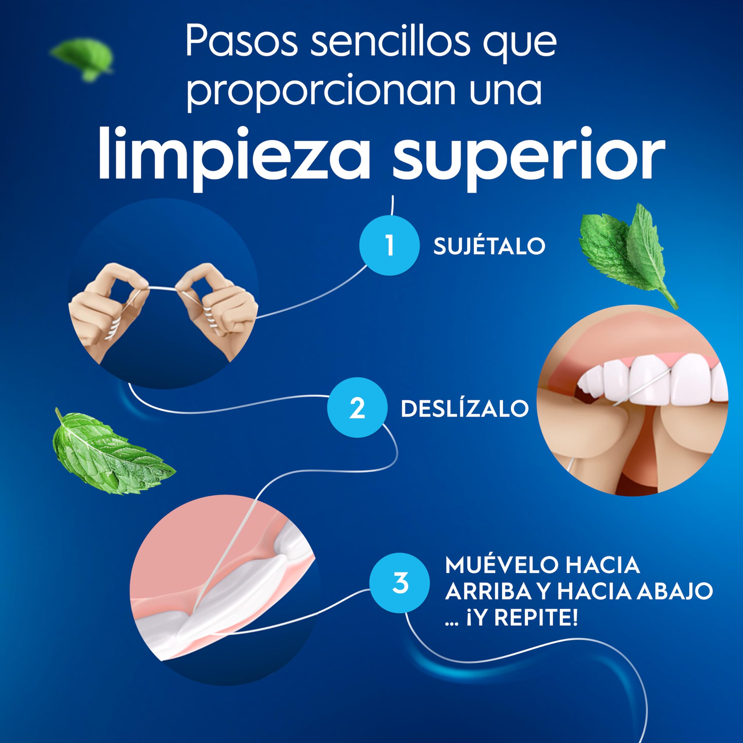 Hilo Dental Oral-B Essential Floss - Elimina la Placa - Seda Dental con Cera para Espacios Reducidos - Resistente al Desgaste - Sabor Menta [volumeloc]]m Roll — view 3