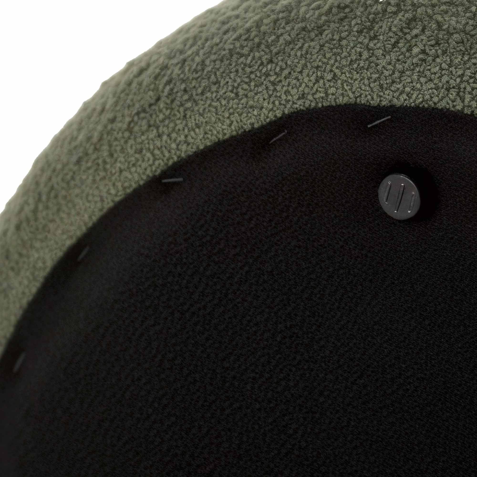 CLP Taburete Oval Alfrisa, Taburete tapizado con Tela de Peluche, reposapiés Acolchado para Sala y Dormitorio, Estructura de Madera Estable Color:Verde Oscuro