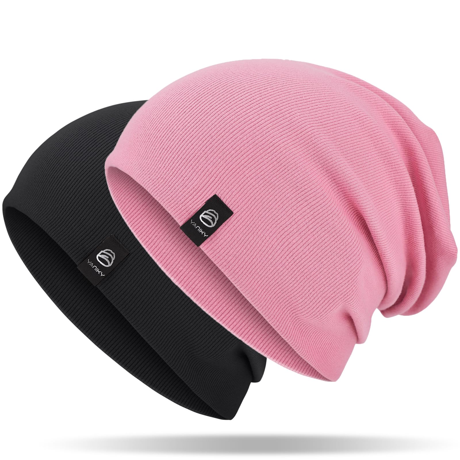 YANIKY Mütze Damen, Leichte Beanie Mütze Herren, Baumwolle Weiche Bequeme Dünne Mütze, Unisex Slouch Beanie Longbeanie für Alle Jahreszeiten