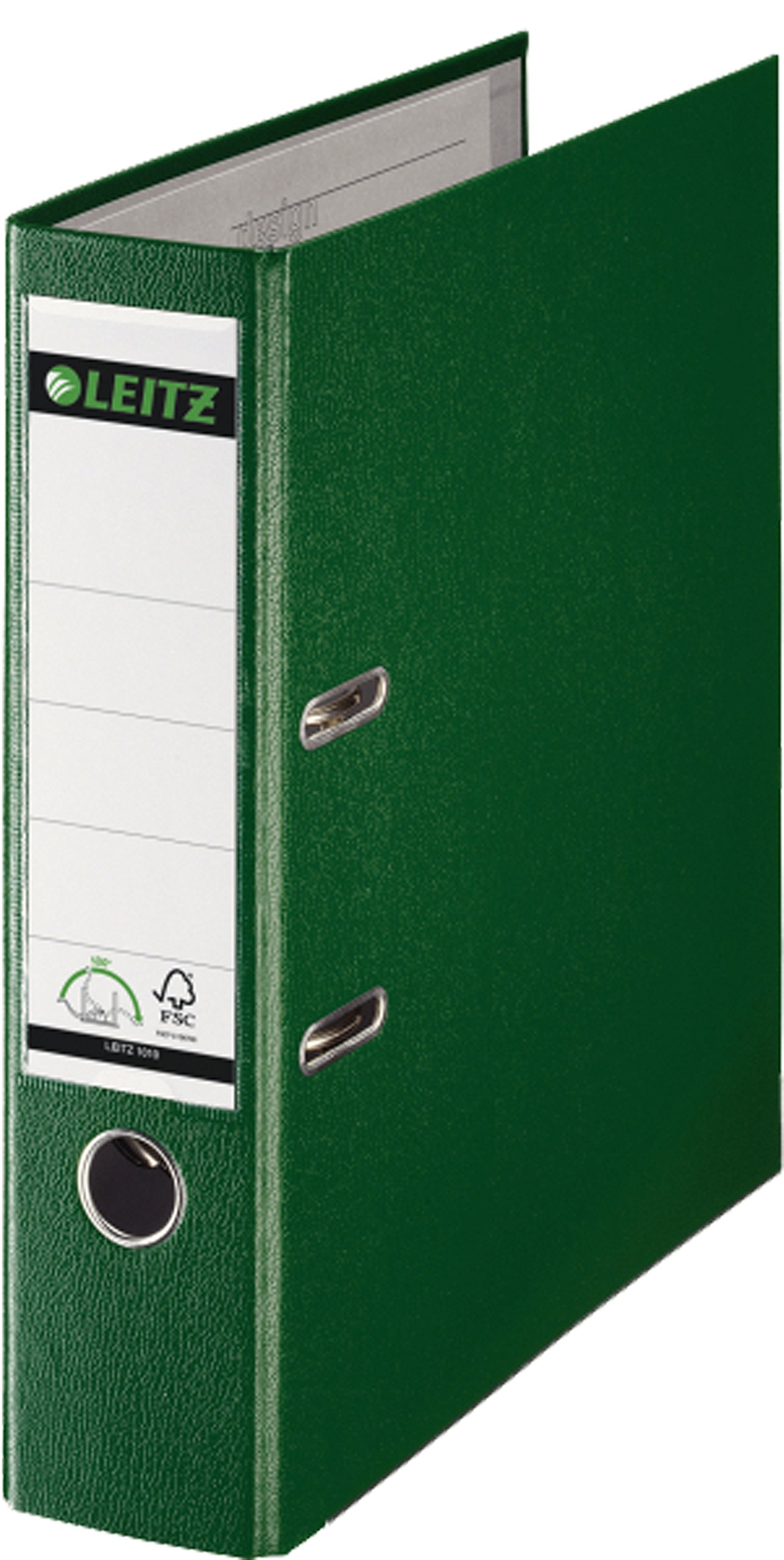 Leitz 1010-50 Qualitäts-Ordner Plastik-Cover (A4 breit| 5er Pack, Grün)