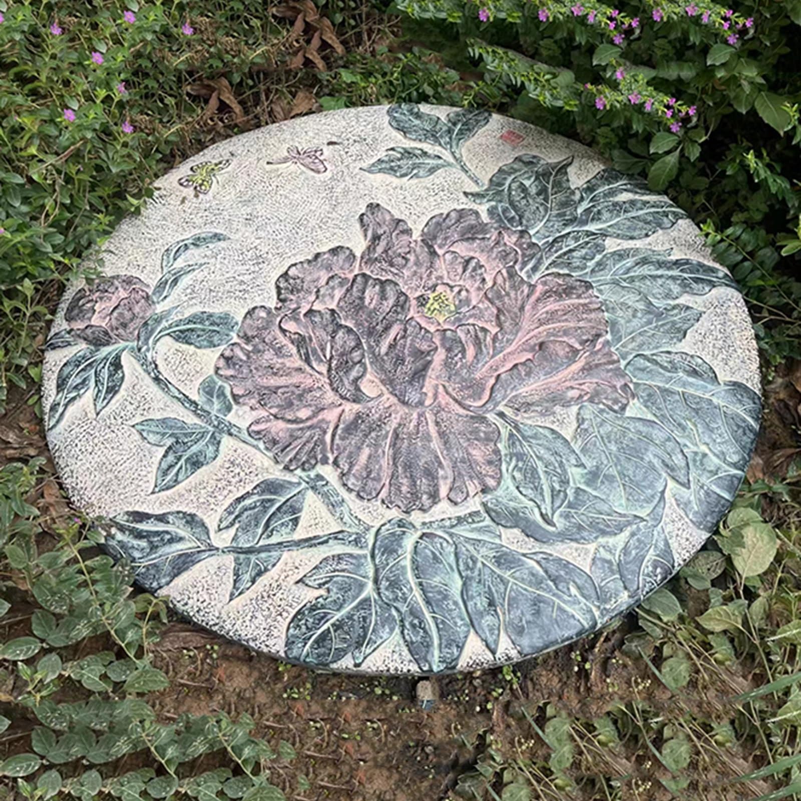 Arqueta Jardin Decorativas, Tapa de Tanque Séptico Decorativas, Tapa de Alcantarilla de Arenisca de 76 cm para Entradas de Vehículos, Patios y Jardines