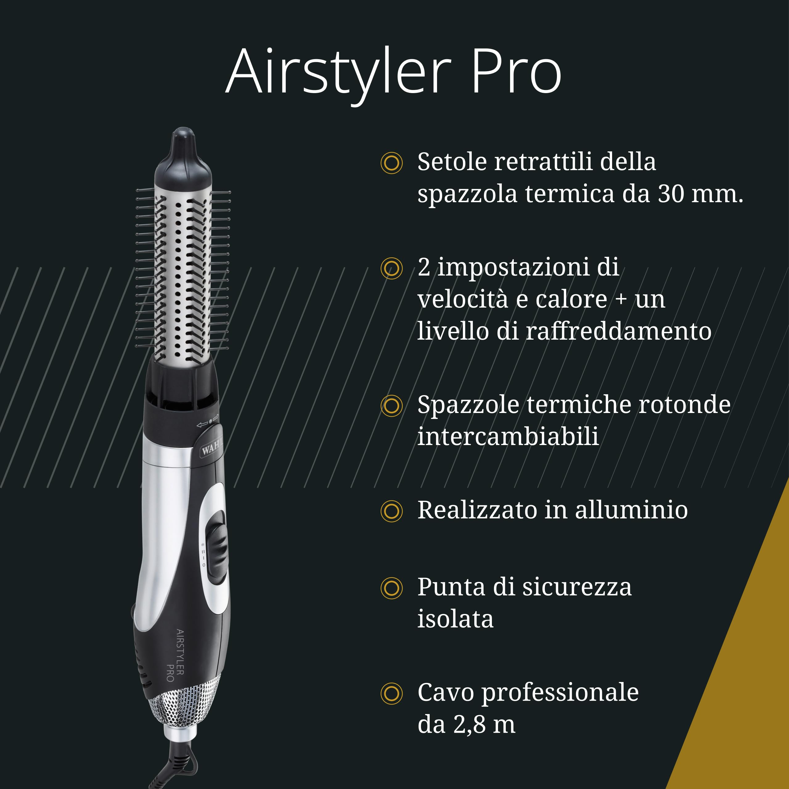 Wahl Airstyler Pro - Spazzola termica - Set di piastre ad aria calda di alta qualità