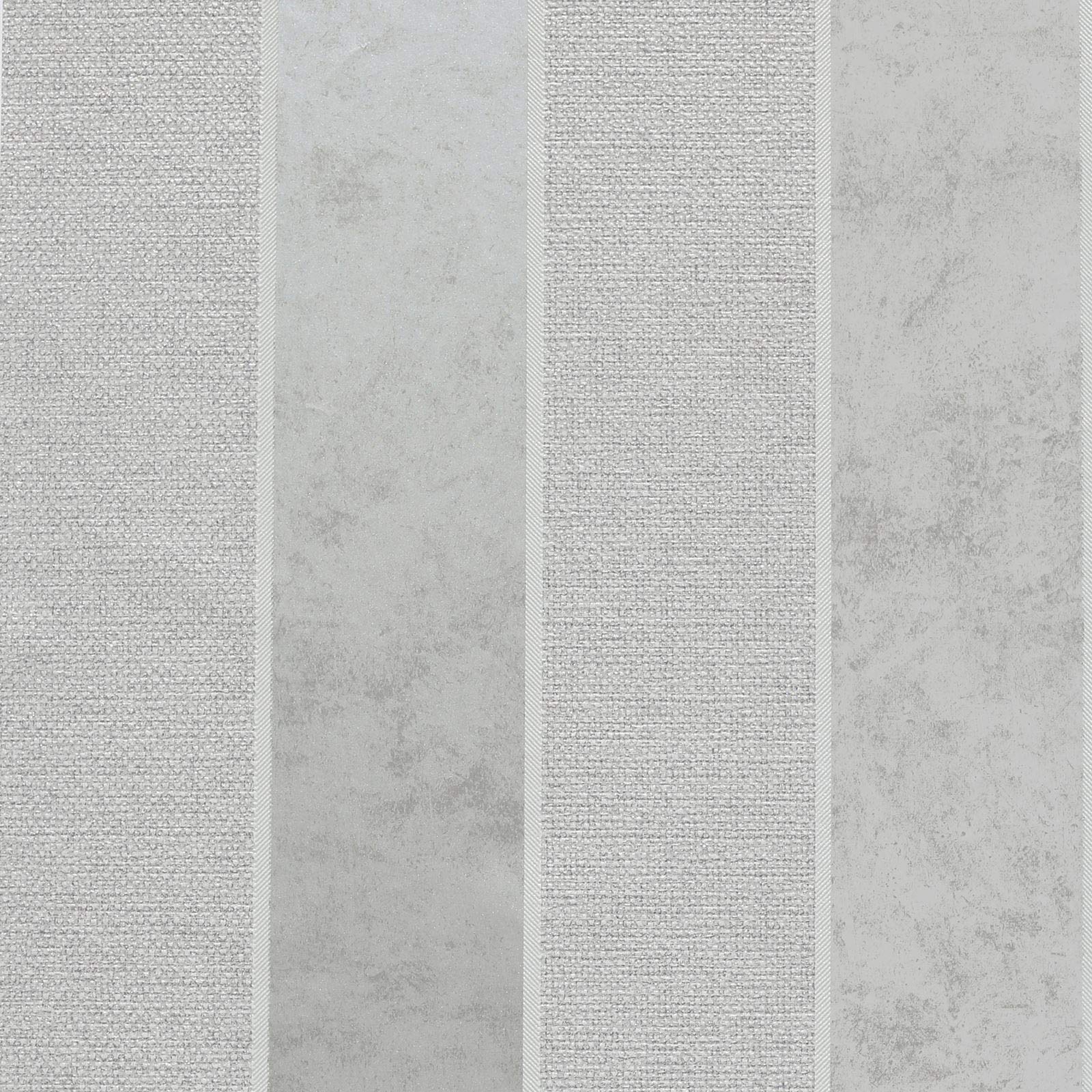 Arthouse Calico Stripe Wallpaper - Grey - Large Scale - Fabric Look Texture - 53cm Width