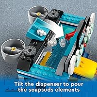 Vista 4 de LEGO City Car Wash 60362 Juego de Juguetes de Construcción, Divertida Idea de Regalo para Niños de 6+ Años, Presenta Cepillos Lavadores Giratorios e