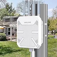 WAVLINK AX3000 Extensor WiFi externo 6 de longo alcance, ponto de acesso sem fio externo, PoE ativo, antenas 4x8dBi, funciona com Starlink/câmeras/roteador, IP67, até 256 dispositivos para fazenda