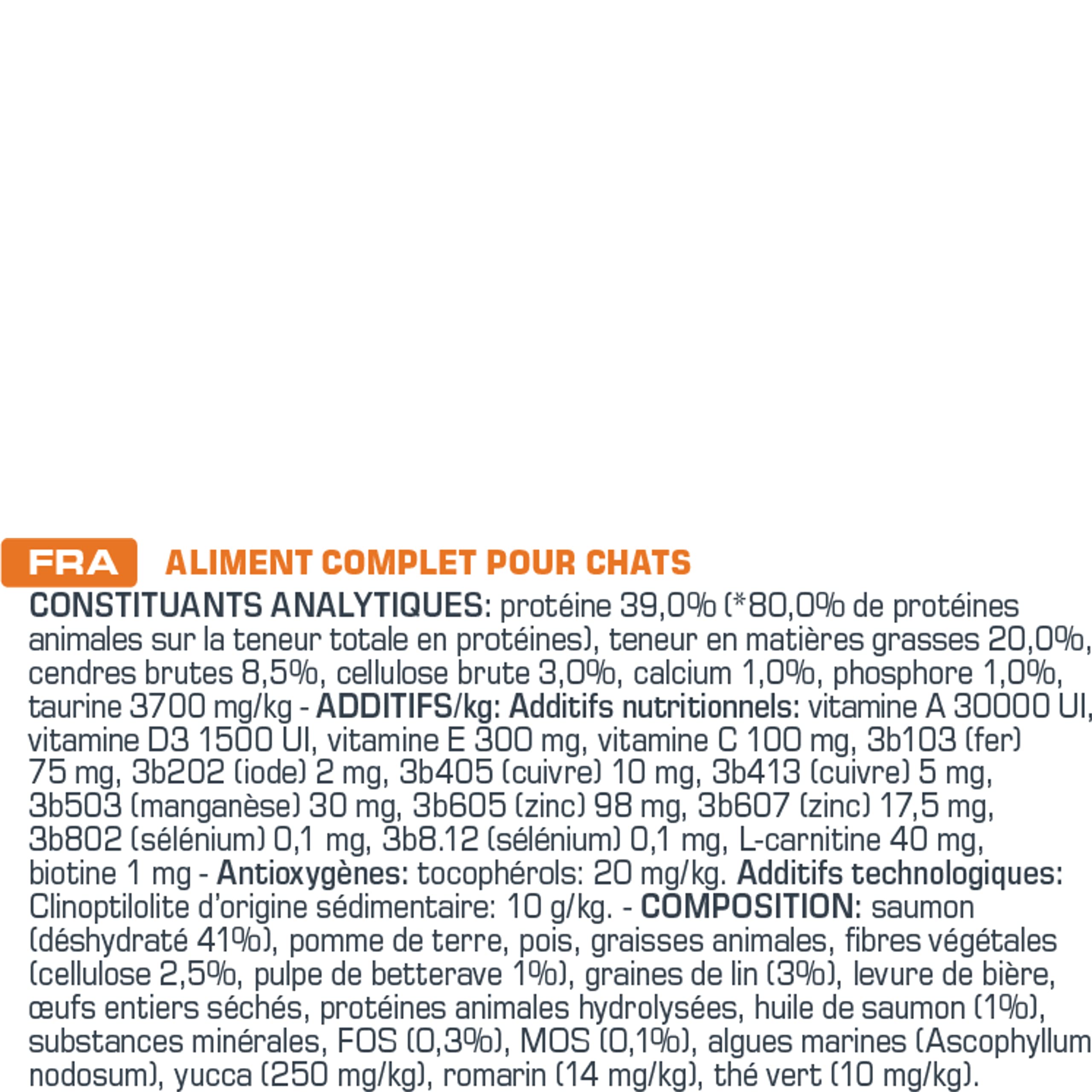 VERSELE LAGA - Croquettes Chat Opti Life Sensitive - Nourriture pour Chat Adulte sans Céréales - Au Saumon - 7,5 kg