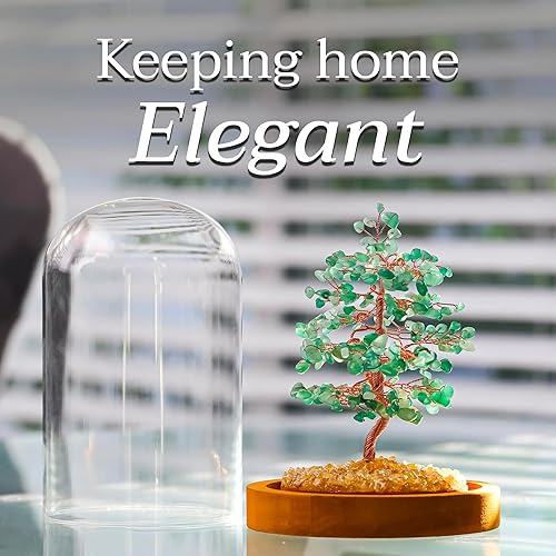 Miniatura 6 de HEBES Árbol de la vida de Feng Shui para protección de la prosperidad y energía positiva, piedras preciosas curativas naturales envueltas a mano,