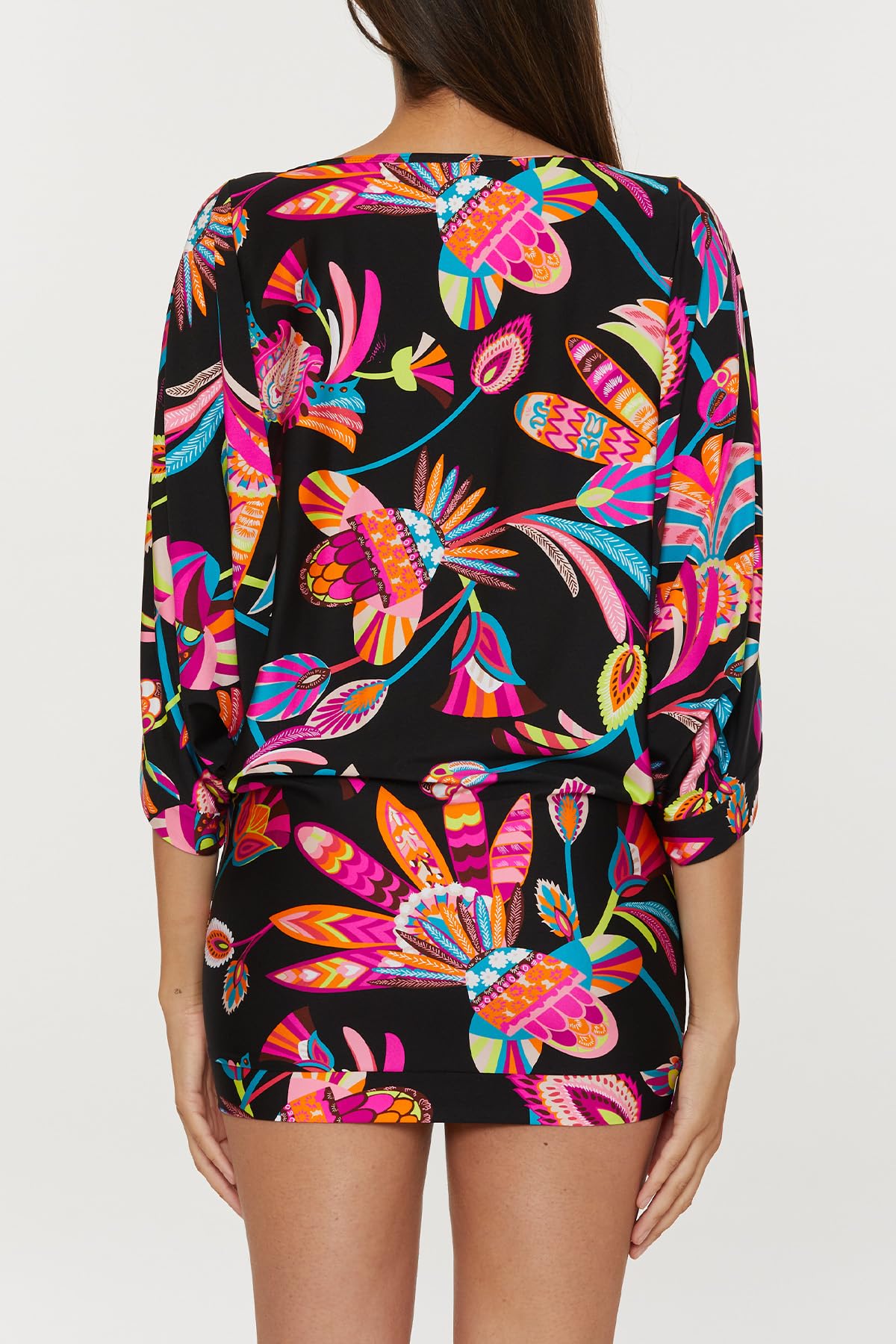 Trina Turk Damen Luminary Swim Tunic, Casual, Floral Print, Beach Cover Ups For Women Überwurf für Schwimmbekleidung (1er Pack)
