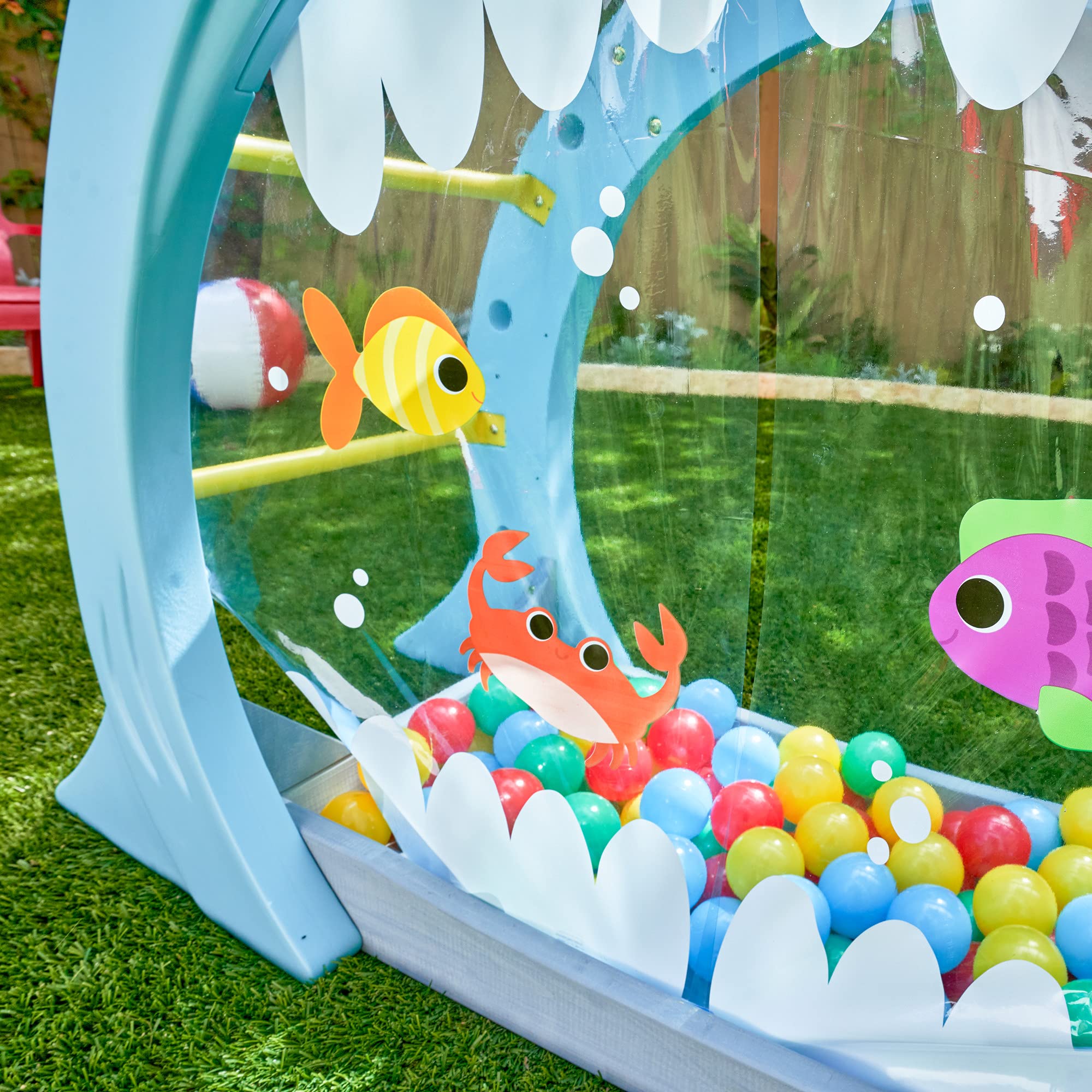 KidKraft Struttura per Arrampicata Shark Escape per Bambini, Giocattoli da Giardino in Legno, Parco Giochi Esterno, 20081