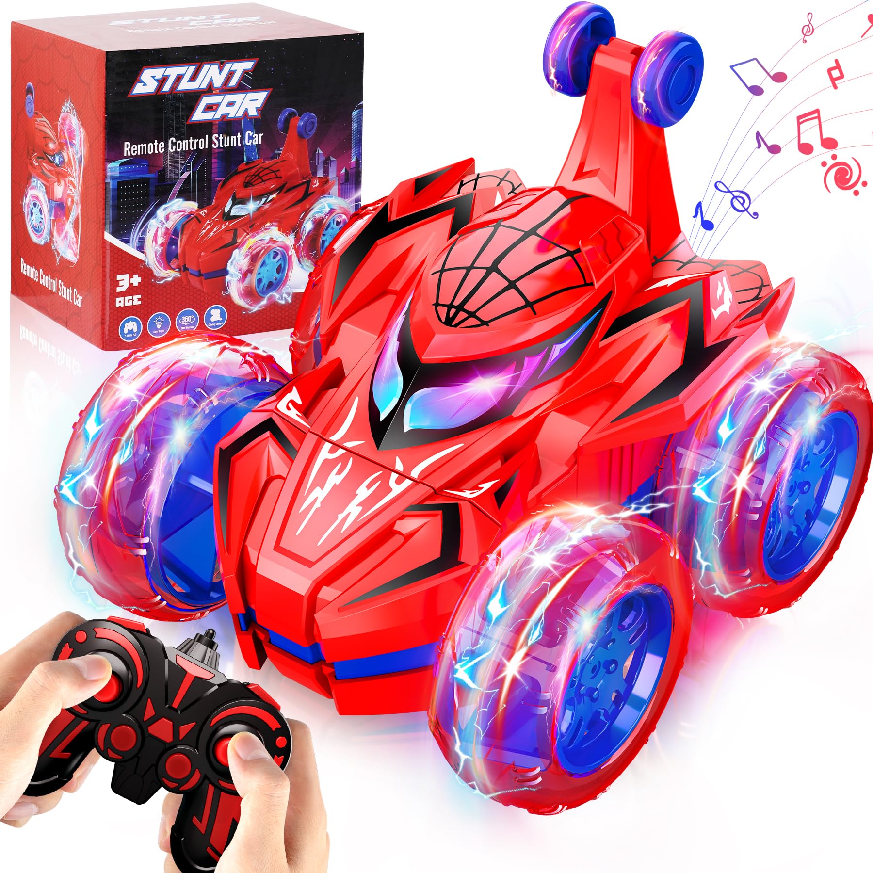 Ophy Macchina Telecomandata per Bambini, Giochi Bambini 3 4 5 6 7 8 9 Anni, Regalo Bambino 3 4 5 6 7 8 9 Anni, Giocattolo per Auto Telecomandata Acrobatica per bambini, Spider Car