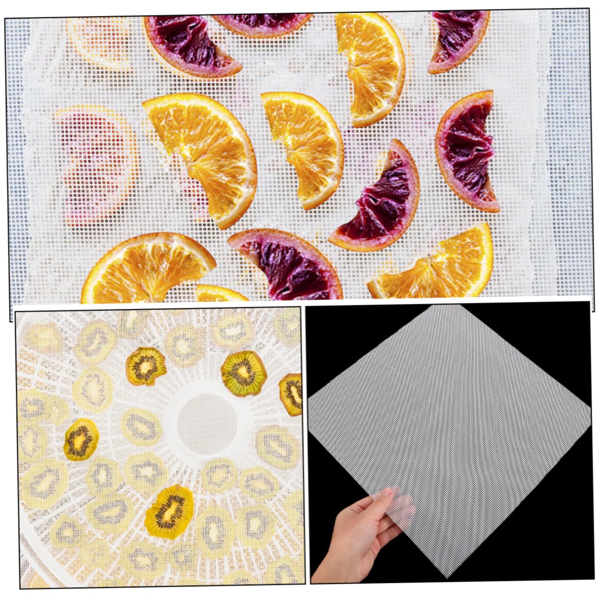 12piezas Láminas Deshidratadoras De Silicona Accesorios Reutilizables Para Deshidratador De Alimentos Tapetes Antiadherentes Para Frutas y Verduras