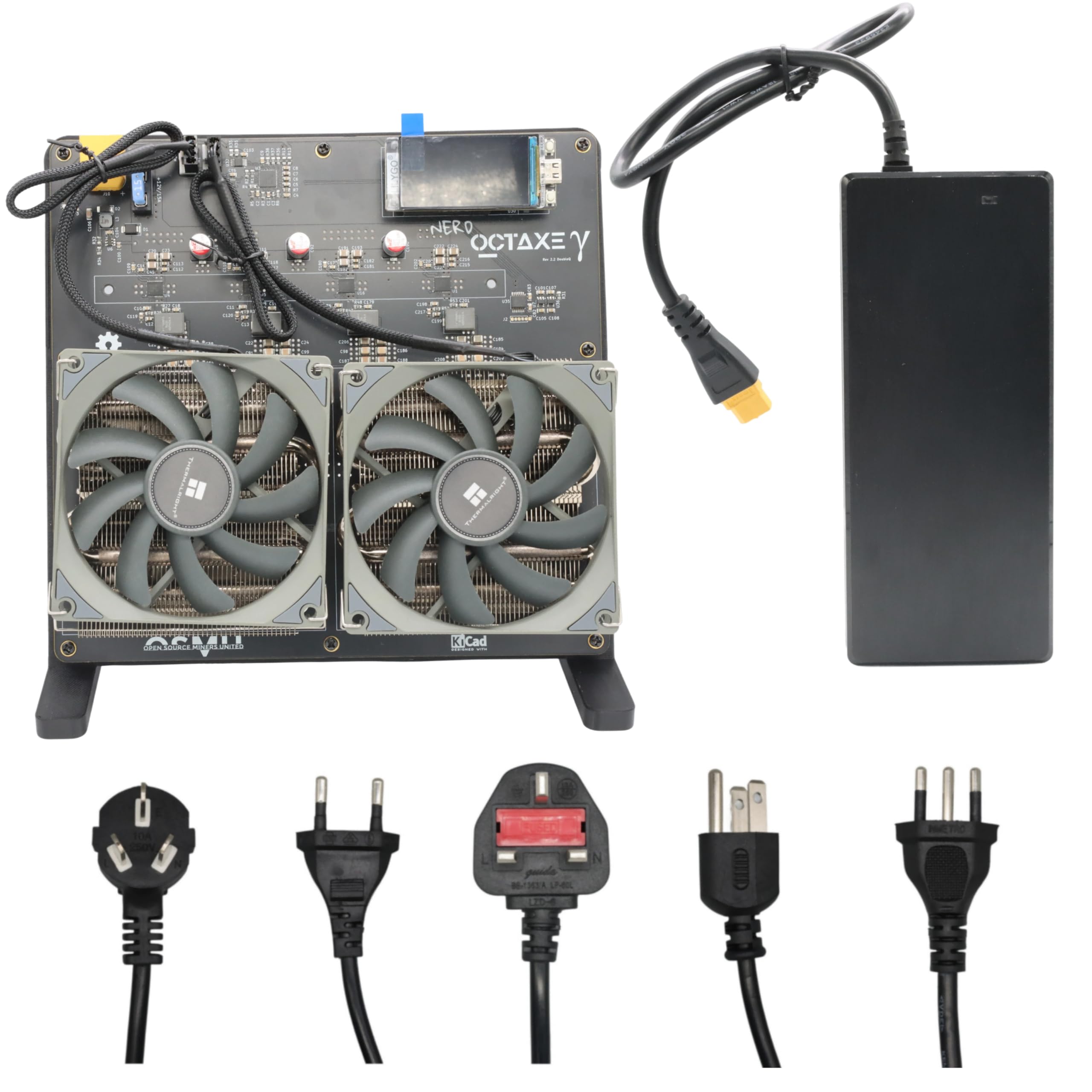 Amazon.com: New Bitaxe Miner NerdOctaxe 9.6TH/s 160W BTC Miner 16J/Th,  8*BM1370 ASIC Chips, 2.4G WiFi Crypto Machine, Open-Source Mining Machine,  High Efficiency for BTC Mining by OEMGMINER : Electronics
