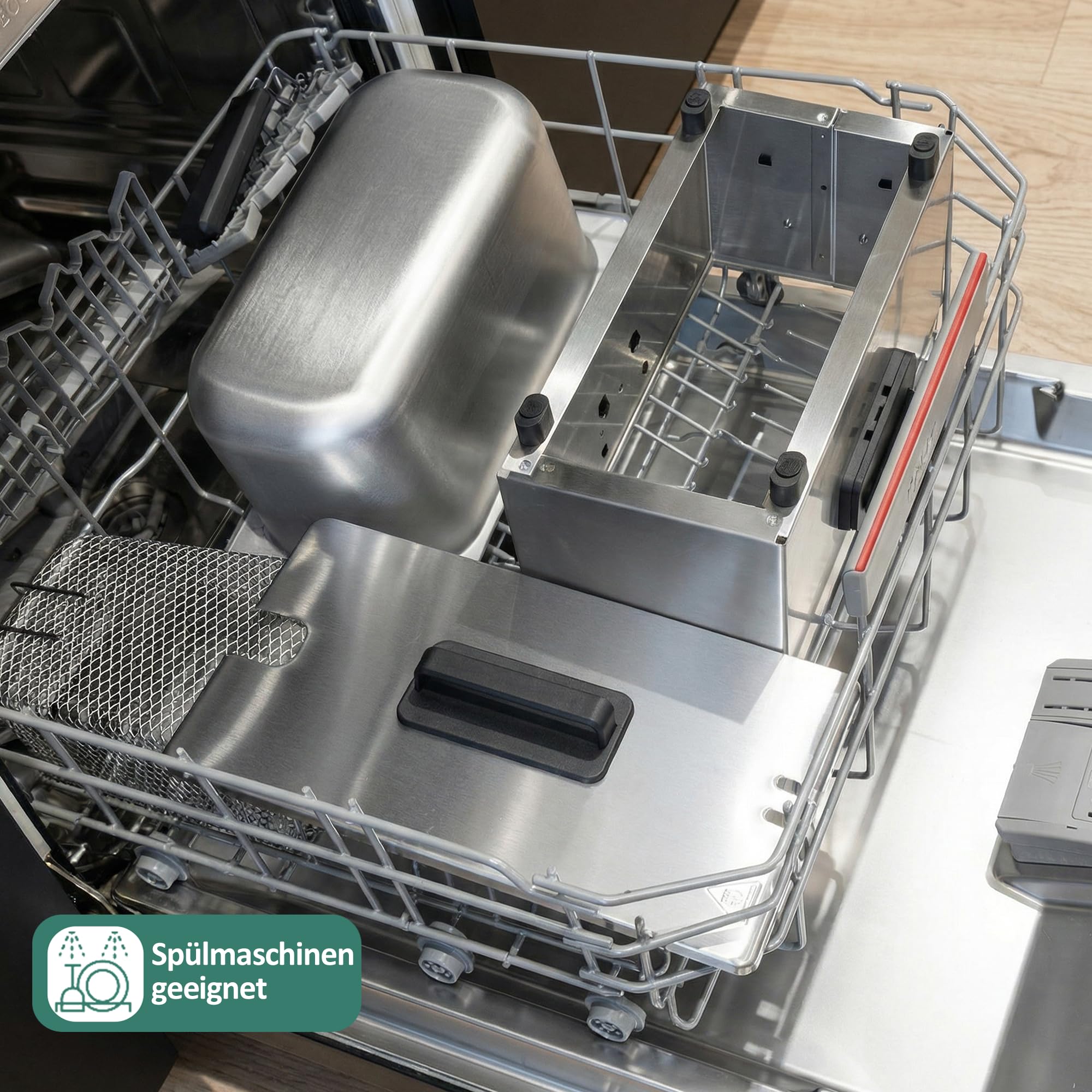 EMERIO Friggitrice ad olio da 3,0 l con tecnologia a zone fredde, niente più sapore amaro, friggitrice con zona fredda da 2000 W, serbatoio in acciaio inox, senza PFAS, facile da pulire, termostato