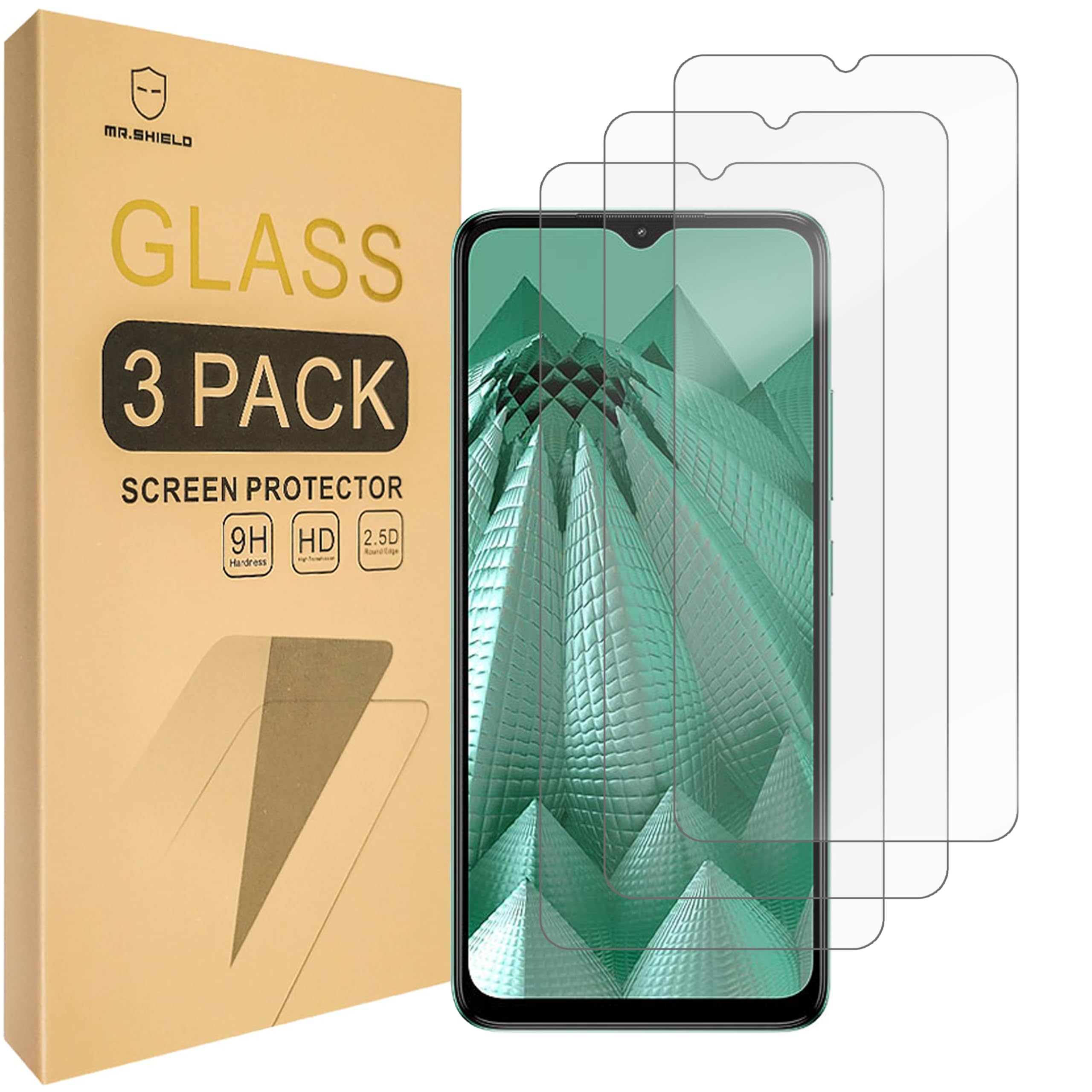 Mr.Shield Screen Protector compatible with HMD Aura [Tempered Glass] [3-PACK] [Japan Glass with 9H Hardness]
