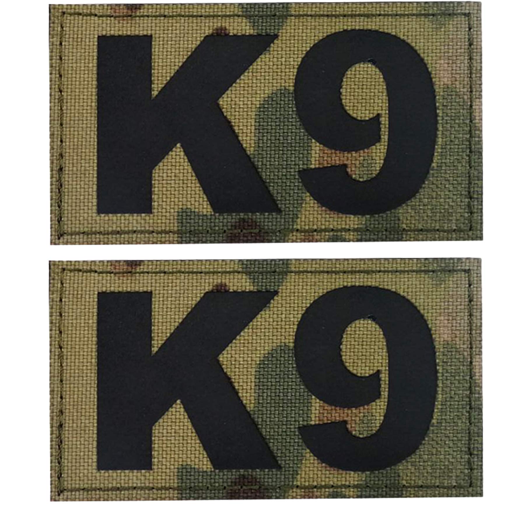 Infrared Reflective K9 Dog Patch, Military Tactical Armband Badges Sticker Gift Emblem Appliques with Hook and Loop Fastener Attach Sew on Patches, 3.54 x 1.97 Inch