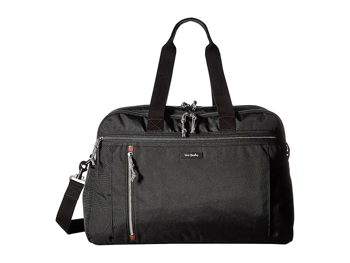Vera Bradley  Lighten Up Weekender Travel Bag (Black) Bags