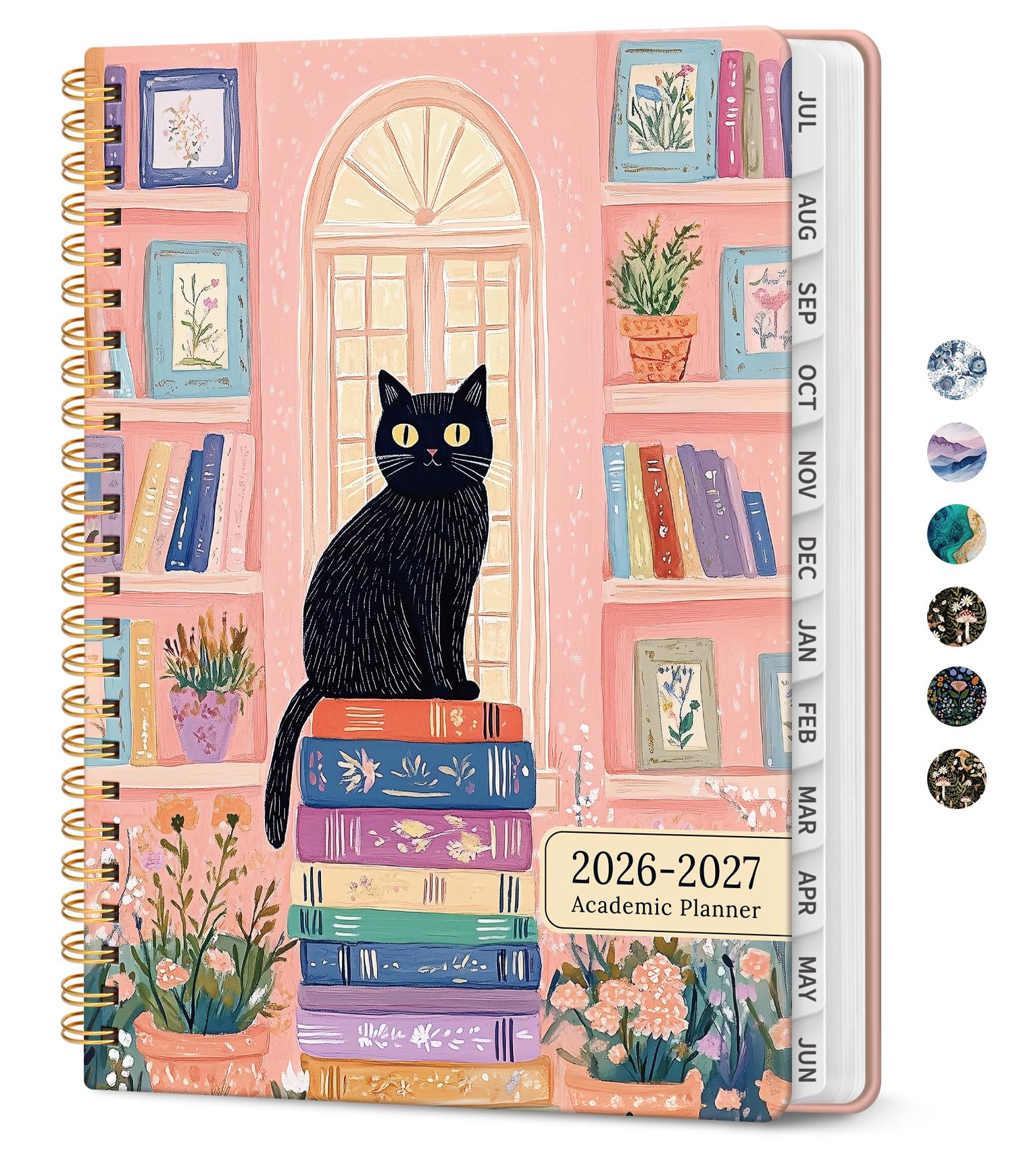 Taja Academic Planner 2026-2027 Weekly & Monthly Hardcover (8.5"x11" A4) | Bookish Kitty Design - main product image
