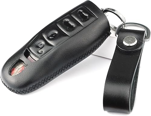 Funda de piel italiana para llavero compatible con Boxster Turbo Porsche Cayenne Panamera Macan Cayman 911