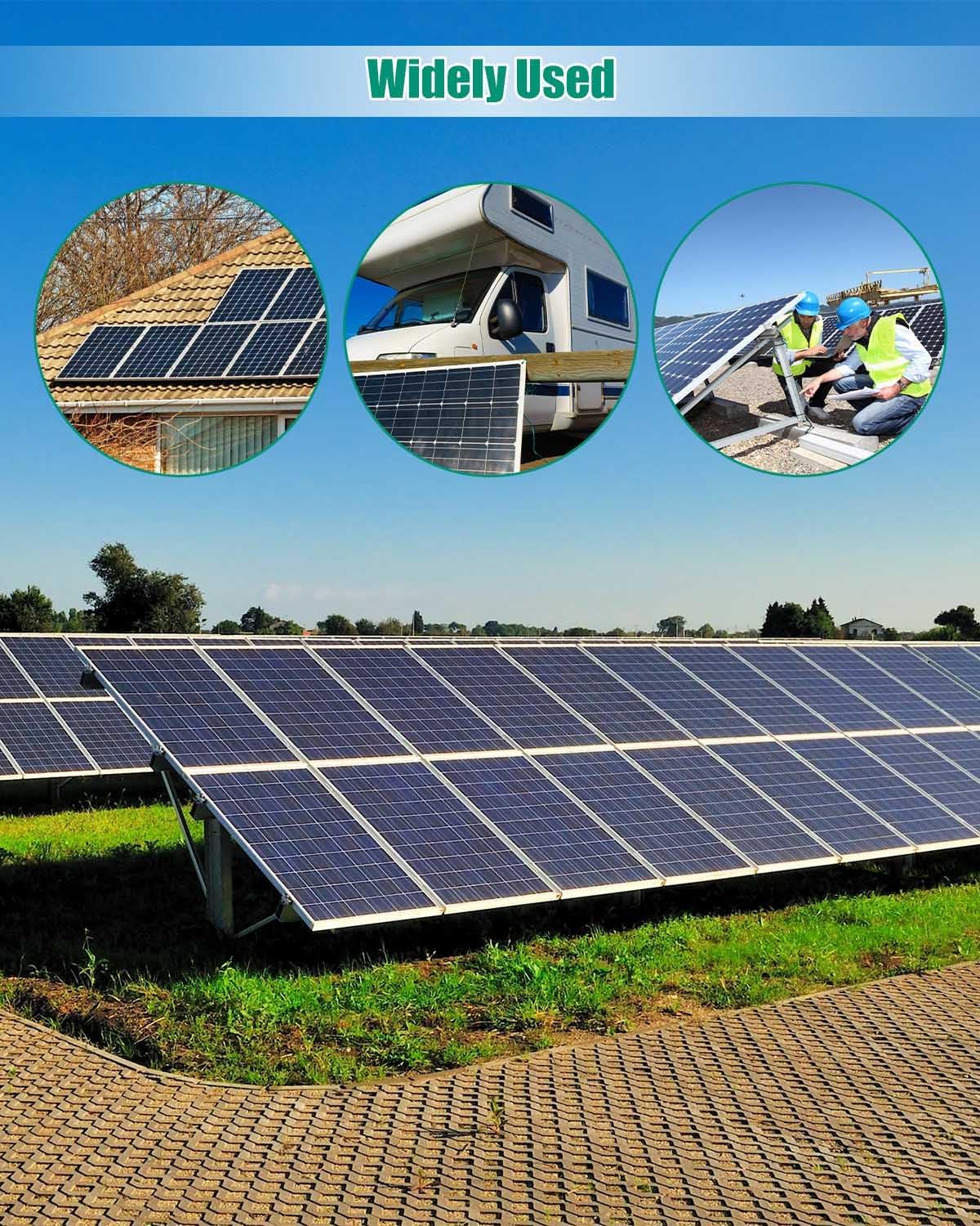 63 Amp Solar Disconnect Switch DC Breaker Box with Surge Protector, IP65 Waterproof 2P/1000V PV Combiner Box, Plug-and-Play Solar Panel Connector Kit with Transparent Cover