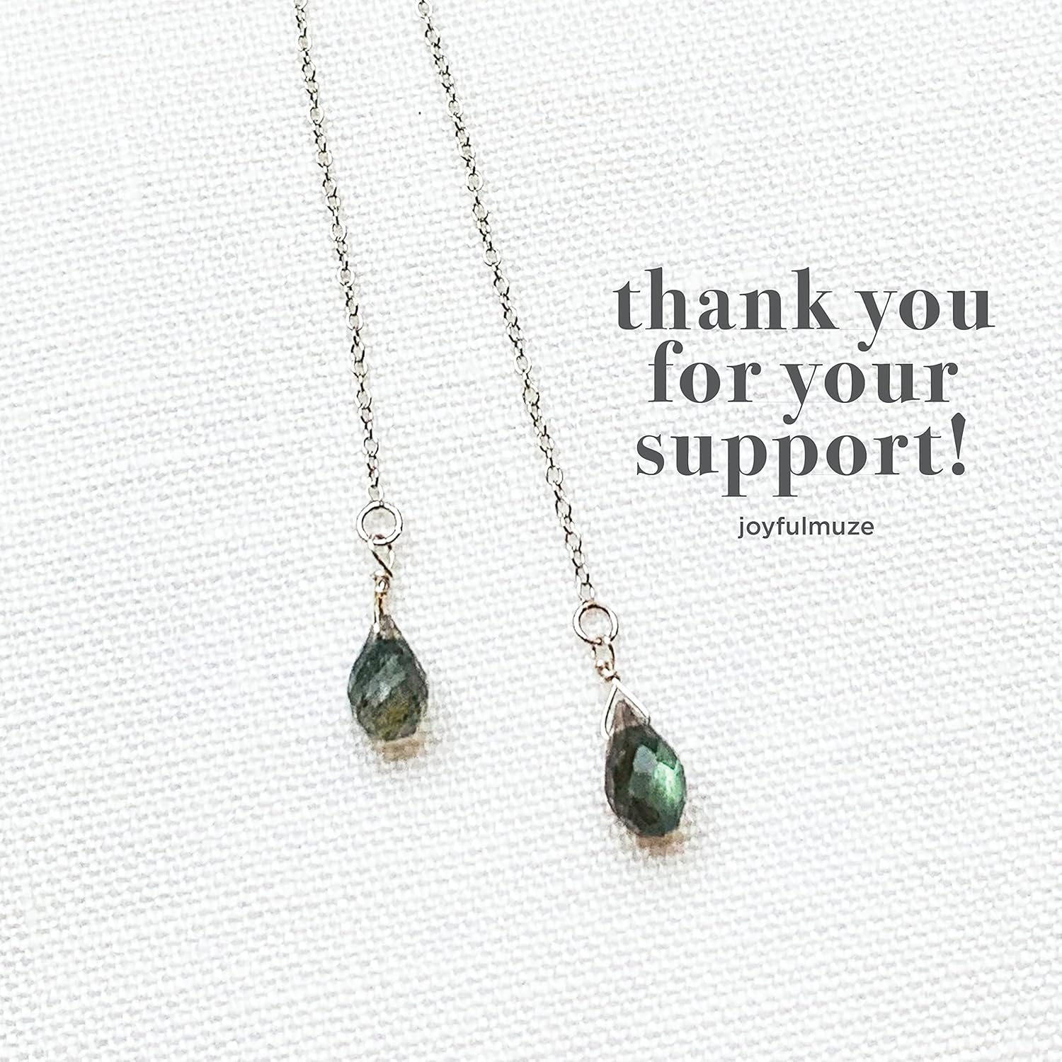 Labradorite Teardrop Earrings, Long Chain Threader, Tassel Handmade Small Gemstones, Hypoallergenic 925 Sterling Silver, Jewelry Gifts for Girls Woman (labradorite drops)