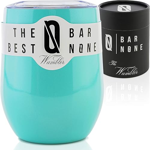 Miniatura 1 de BAR NONE Wumbler - Vaso de vino de acero inoxidable con tapa, copas de vino aisladas, vaso de vino aislado con tapa, vasos de vino de metal, vaso de